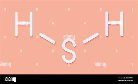 Hydrogen Sulfide H2s Molecule Toxic Gas With Characteristic Odor Of