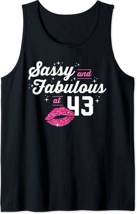 Fabulous At 43 Year Old Ts 43rd Birthday Chapter 43 Tank Top Clothing Shoes