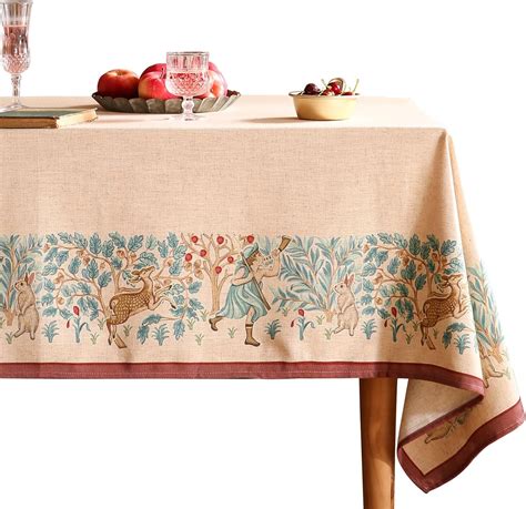 Amazon Patdrea Designer Beige Tablecloth For Rectangle Tables