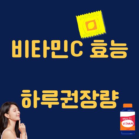 비타민c 효능 비타민c 하루 권장량 비타민씨 많이 먹어도 될까 네이버 블로그