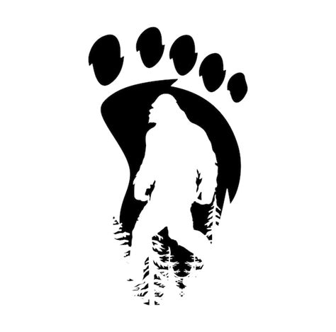 Sasquatch Footprint Vector