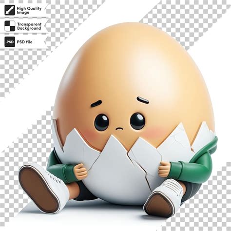 Huevo De Psd Humpty Dumpty Sobre Un Fondo Transparente Archivo PSD