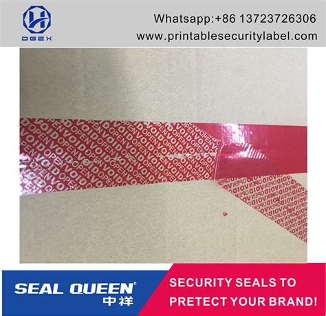 Blue / Red Security Seal Tape , 25 Microns Tamper Evident Sealing Tape