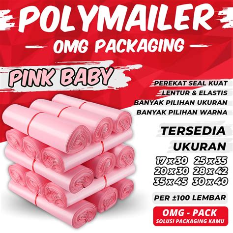 Plastik Polymailer Baby Pink Premium Tebal Kantong Amplop Packing