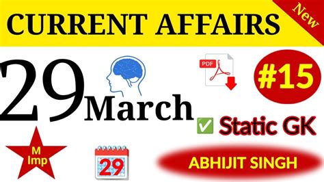 Current Affairs 29 March Daily Current Affairs Sa Psychology