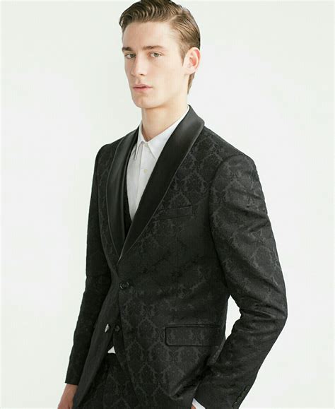 Black Jacquard Suit Addict