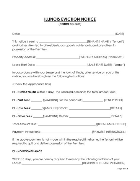 42 Free Eviction Notice Templates Word Pdf