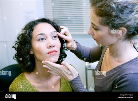 Dermatology Consultation Woman Stock Photo Alamy