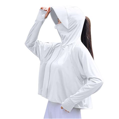 Hbyjlzyg Womens Sun Protective Jacket Full Zip Upf 50 Uv Sun Protection Clothing Lightweight