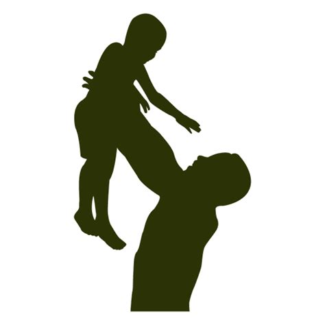 Diseño Png Y Svg De Padre Jugando Hijo Silueta 1 Para Camisetas