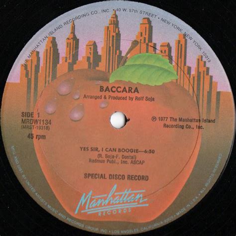 Baccara Yes Sir I Can Boogie Vinyl Discogs