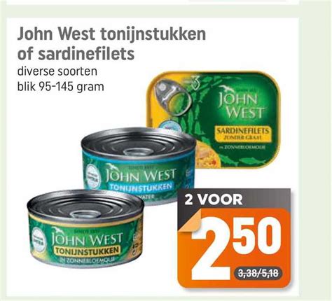 John West Tonijnstukken Of Sardinefilets Aanbieding Bij Dagwinkel