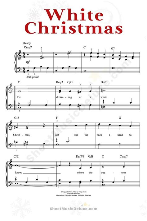 White christmas sheet music piano information | Home