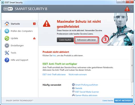 KB2792 Aktivierung Meines ESET Windows Heimanwender Produkts Mithilfe