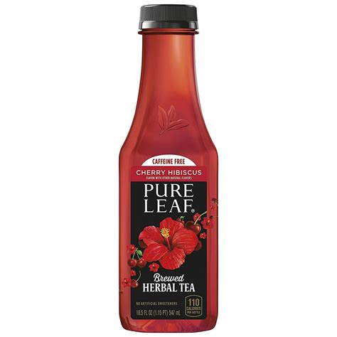 Pure Leaf Caffeine Free Cherry Hibiscus Brewed Herbal Iced Tea 185 Fl