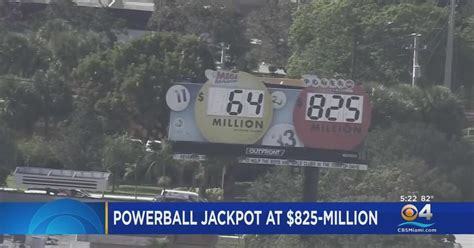 Powerball Jackpot Jumps To 825 Million Ahead Of Saturday Drawing Cbs