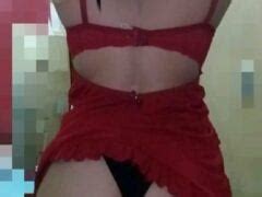 Thaís Oliveira Morena Gostosa Colocou Uma Lingerie Vermelha e Ficou se Exibindo Toda Sexy em