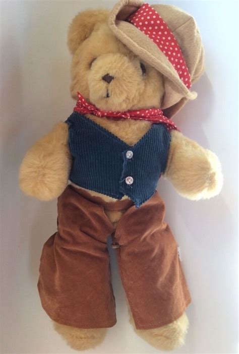 Mary Meyer Cowboy Teddy Bear 16 Plush 1980s Chaps Kerchief Felt Hat