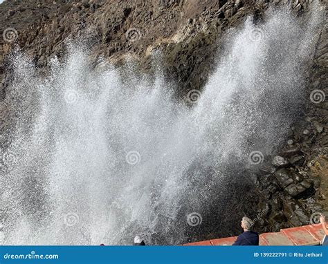 La Bufadora Blowhole In Ensenada Baja California Mexico Editorial