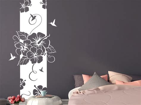 Wandtattoo Banner Hibiscus Wandbanner Xxl Wandtattoo De