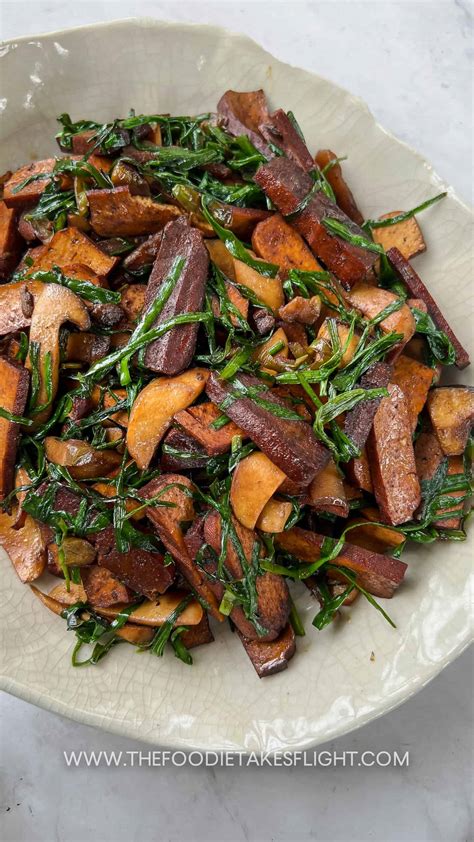 Stir Fried Five Spice Tofu With Garlic Chives The Foodie Takes Flight