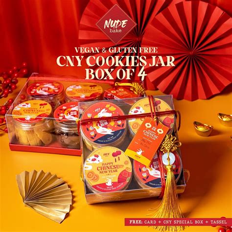 Jual NUDE Hampers Imlek Kue Kering CNY Vegan Gluten Free Cookies