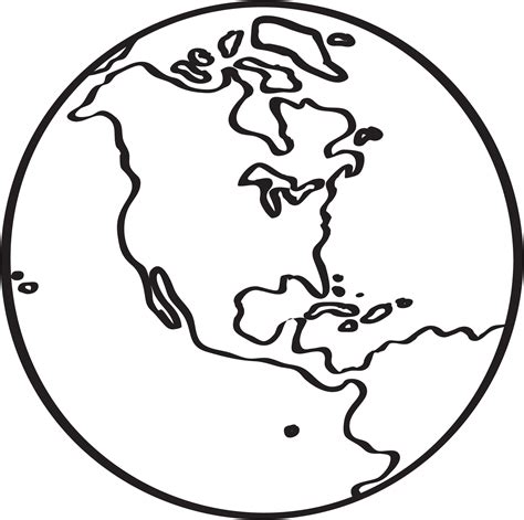 Dibujo A Mano Alzada Del Mapa Del Mundo En El Globo 10330678 PNG