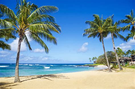 Playa Poipu Kauai Hawái Guía mundial de playas fondo de pantalla