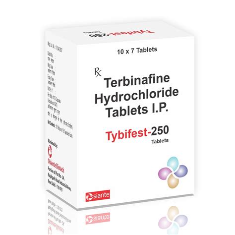 Tybifest Terbinafin 250mg Terbinafine Tablets Ip Prescription At Rs 1600 Box In New Delhi