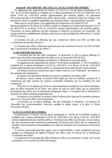 Cahier Des Charges Pour Mission Etude Et Suivi Pour Les Architecte Pdf