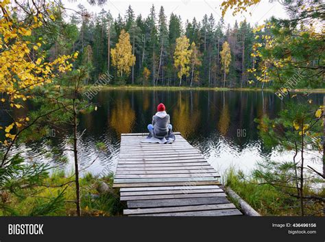 Woman Sit On Wooden Image & Photo (Free Trial) | Bigstock