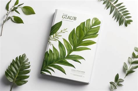 Premium Photo Ecolit Essence Naturethemed Book Cover Mockup With