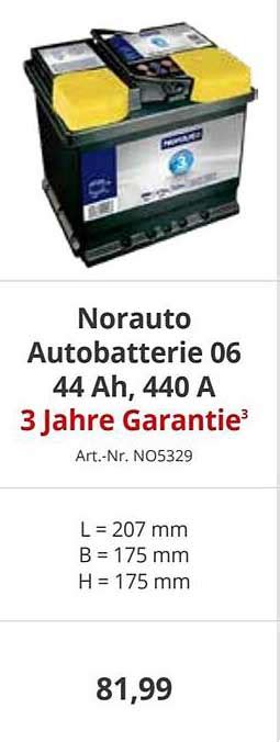 Norauto Autobatterie Ah A Angebot Bei Atu