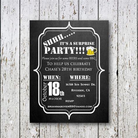 Surprise Party Invitation By Simpledevinedesign On Etsy 15 00