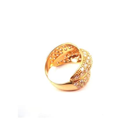 Anello Da Donna In Oro Giallo Kt Con Pave Di Zirconi