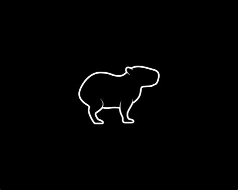 capybara outline vector silhouette 11293818 Vector Art at Vecteezy