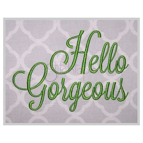 Hello Gorgeous Embroidery Font 3 35 4 5 6 Stitchtopia