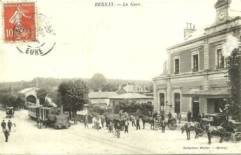 Bernay Bernay La Gare Train Walter Carte Postale Ancienne Et