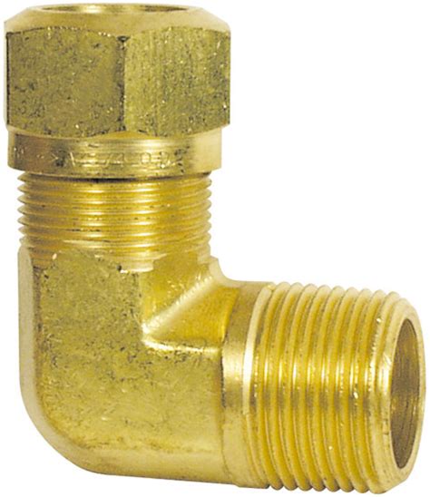 90 Male Elbow Air Brake Fitting For Nylon Tubing Brass 3 8 X 1 4