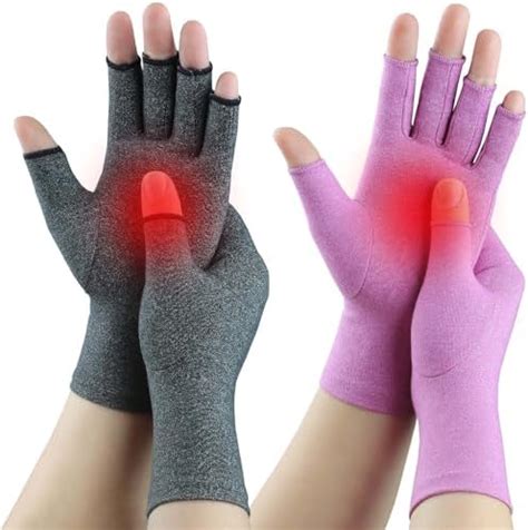 Amazon Tiny Chou Pairs Fingerless Arthritis Gloves For Women Men