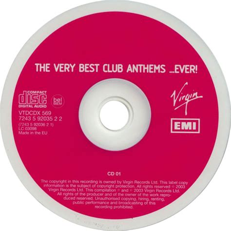 Car Tula Cd1 De The Very Best Club Anthems Ever Portada