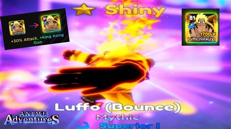 New Code Lv Shiny New Mythic Luffy Gear Th Has Op Evo Stats