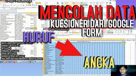 Cara Mengolah Data Kuesioner Dari Google Form Dengan Excel Youtube