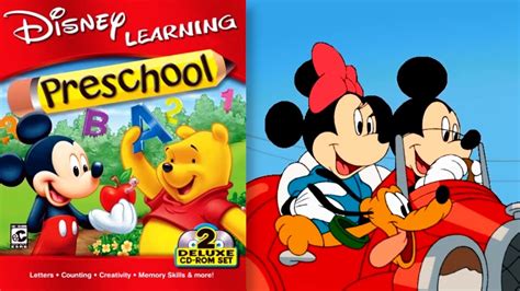 Disney Learning Preschool Mickey Winnie 2 CD Deluxe Set 2000 PC