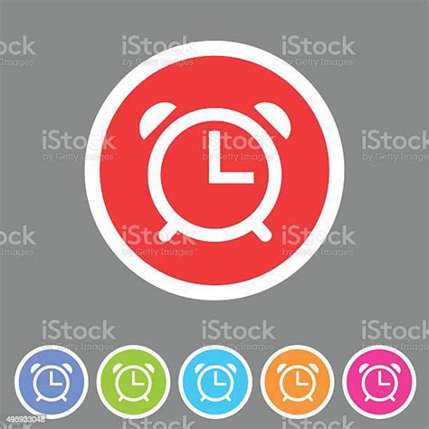 Ikon Jam Alarm Watch Label Logo Simbol Tanda Web Datar Ilustrasi Stok Unduh Gambar Sekarang