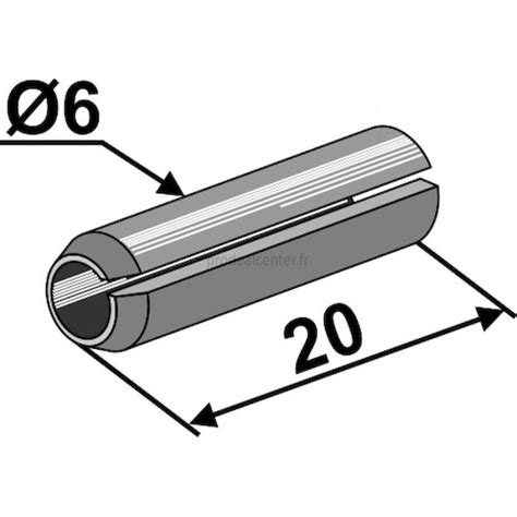 Goupille mécanindus de cultivateur vibroculteur Universel 20 x 6 mm