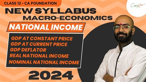 Real Vs Nominal Gdp And National Income Gdp Deflator Class 12 Cuet Ca Foundation