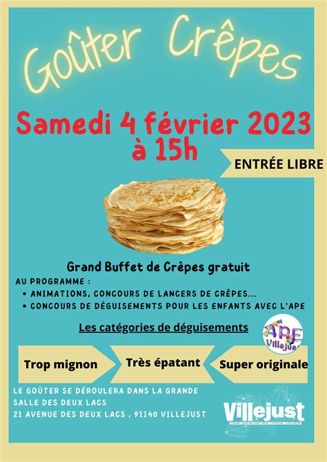 Goûter crêpes Mairie de Villejust