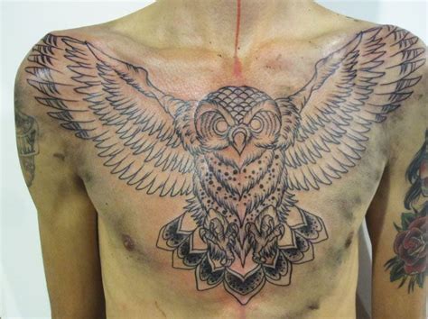 Owl Chest Tattoo Designs Ideas And Meaning Tattoos For You