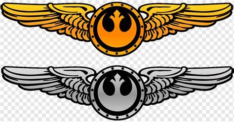 Two White And Yellow Winged Emblems Pilotwings Aviator